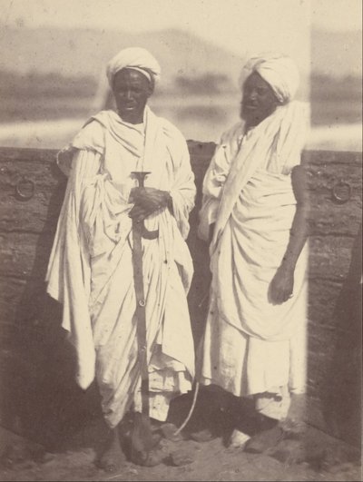 Portrait of Two Native Men on a Boat by Théodule Devéria